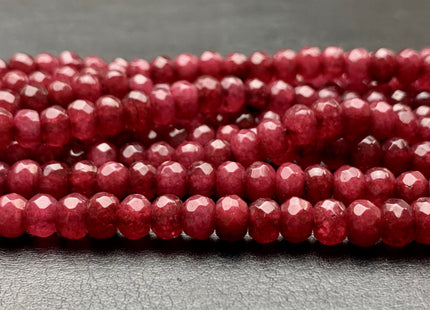 BEST DEAL 4x6 mm Faceted Rondelle Red And Mahogany Color Agate Gemstone Beads Genuine Agate Gemstone Loose Beads 14 Inches Strand #2772