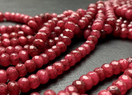 BEST DEAL 4x6 mm Faceted Rondelle Red And Mahogany Color Agate Gemstone Beads Genuine Agate Gemstone Loose Beads 14 Inches Strand #2772