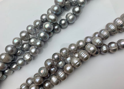 11-12mm Gray Ringed Potato Freshwater Pearl Beads Genuine Freshwater Pearls Ringed Potato Freshwater Pearls #1170