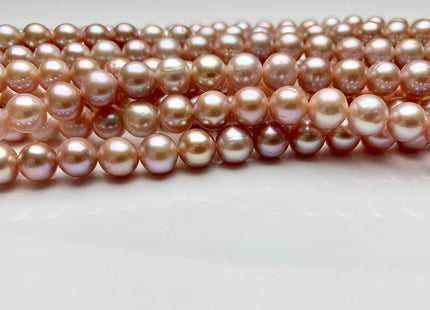 8 mm AA Natural Pink Freshwater Pearl Semi Round Freshwater Pearl Beads Genuine Natural Color Near Round Freshwater Pearls #1855