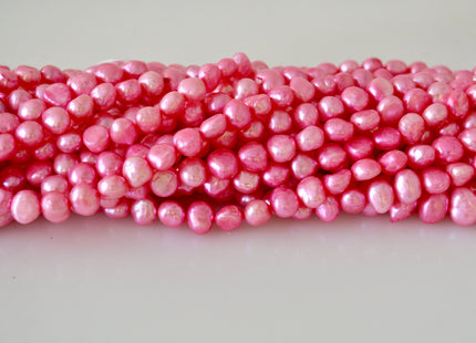 8-9x8-10mm Potato Nugget Pink & Purple Color Freshwater Pearl Beads #921