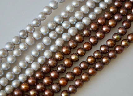 8-8.5mm Large Hole Freshwater Pearl Beads Round/Potato Shape Hole 2mm #788