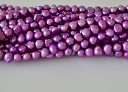 8-9x8-10mm Potato Nugget Pink & Purple Color Freshwater Pearl Beads #921
