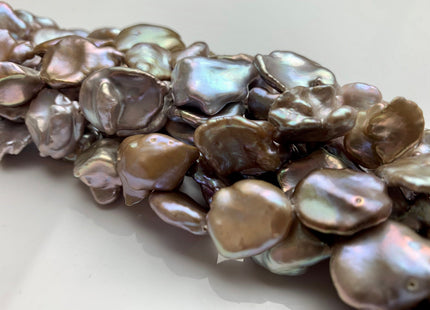 12x15-13x18 mm AAA Natural Mauve Pink Or Seaweed Freshwater Keishi Pearl Genuine High Luster Natural Color Freshwater Keishi Beads #1361