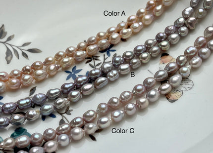 6.5x7-8 mm AAA Natural Mauve Pink Baby Edison Baroque Freshwater Pearl Beads Genuine Tear Drop Shape Small Edison Pearls #P2122