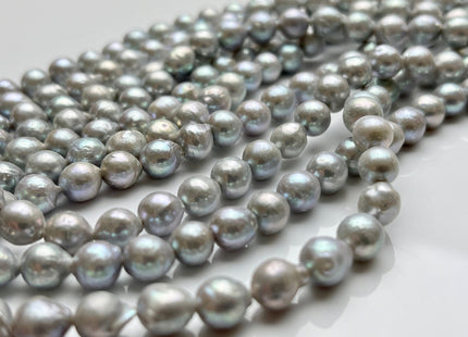 6.5-7 mm AA Gray Color High Luster Baby Edison Baroque Freshwater Pearls Beads Genuine Small Edison Freshwater Pearls 50 Beads #P1900