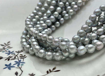 6.5-7 mm AA Gray Color High Luster Baby Edison Baroque Freshwater Pearls Beads Genuine Small Edison Freshwater Pearls 50 Beads #P1900