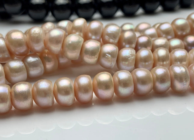 10 mm Natural Pink Round Button Freshwater Pearl Beads Genuine Natural Color Freshwater Button Pearls #1610