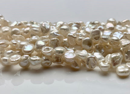 5x6 Or 6x7 mm AAA High Luster Natural White Keshi Freshwater Pearl Beads Top Drilled Genuine Natural White Dancing Keshi Pearls #P1037