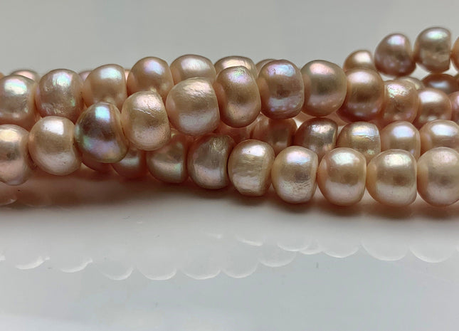 10 mm Natural Pink Round Button Freshwater Pearl Beads Genuine Natural Color Freshwater Button Pearls #1610