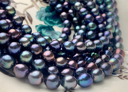8 mm AAA Blue Peacock Edison Baroque Freshwater Pearls Genuine Rare Cultured High Luster Smooth And Shiny Edison Baroque Pearls #P1016