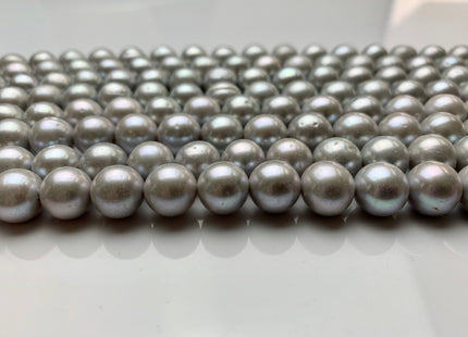 11-12mm AA Silver Gray Color Freshwater Pearls Potato/Semi Round Shape Genuine Freshwater Pearls Potato Freshwater Pearls #1192