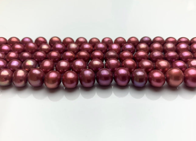 7-8 mm Irregular Potato Shape Freshwater Pearl Beads Cranberry Color Genuine Cultured Freshwater Pearl Beads #633