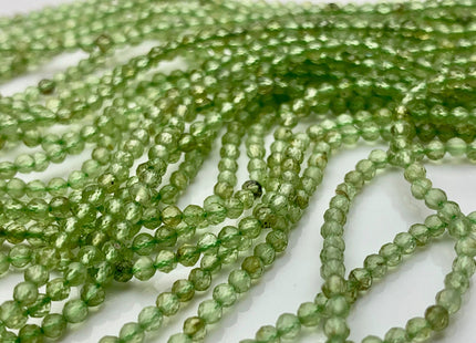 2 mm AAA Natural Color Micro Faceted Round Peridot Gemstone Beads Top Quality Genuine Natural Green Peridot Gemstone Beads #3682
