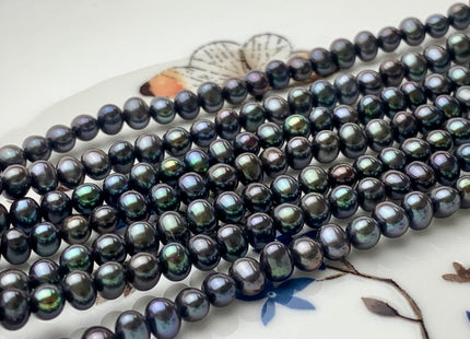 4x5 mm AA Peacock Potato Freshwater Pearl Beads Genuine Cultured Small Tiny Freshwater Pearls #P1407