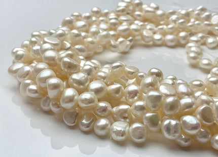 7-8 mm AA Natural White Color Top Drilled Freshwater Nugget Pearls Genuine Natural Color Nugget Pearls #1317