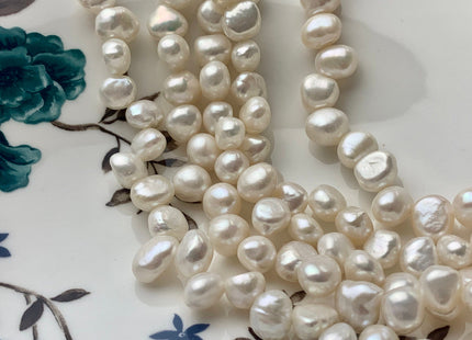 7-8 mm AA Natural White Color Top Drilled Freshwater Nugget Pearls Genuine Natural Color Nugget Pearls #1317