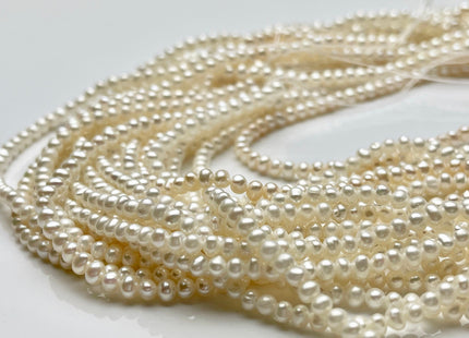 3 mm AA Natural White Color Tiny Seed Potato Freshwater Pearl Natural Beads Genuine Potato Freshwater Pearl Beads #78