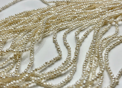 1.8-2 mm AA Natural White Tiny Seed Freshwater Pearl Beads Genuine Quality High Luster White Potato Freshwater Seed Pearls #P1956