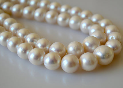 12-16 mm AA Jumbo Natural White Potato Freshwater Pearl Beads Genuine Natural Quality Pearls Lustrous White Freshwater Pearls #199