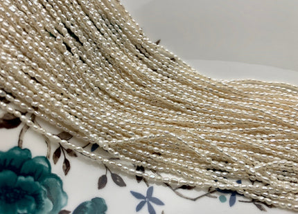 1.5x2.5 mm Natural White Rice Tiny Freshwater Seed Pearls Tiny Freshwater Pearl Beads Genuine Natural Rice Freshwater Pearls #P1823