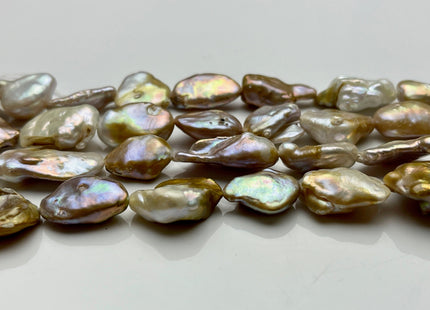 11x13-15x18 mm AA Natural Seaweed Mauve Champagne Color Keshi Freshwater Pearl Beads Very Rare Genuine Natural Color Keshi Pearls #P1978