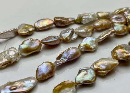 11x13-15x18 mm AA Natural Seaweed Mauve Champagne Color Keshi Freshwater Pearl Beads Very Rare Genuine Natural Color Keshi Pearls #P1978