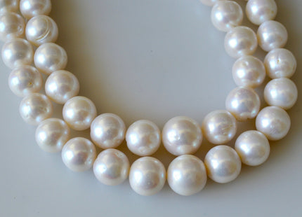 12-16 mm AA Jumbo Natural White Potato Freshwater Pearl Beads Genuine Natural Quality Pearls Lustrous White Freshwater Pearls #199