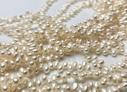 3x4-5 mm Top Drilled Rice/Oval Freshwater Pearl Natural White Genuine Freshwater Pearls White Small Dancing Freshwater Pearls #451