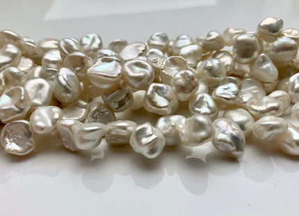 10-12 mm AA Natural White Keshi Freshwater Pearls Top Drilled Keishi Pearl Beads High Luster Quality Cornflake Keshi Pearls #P1795