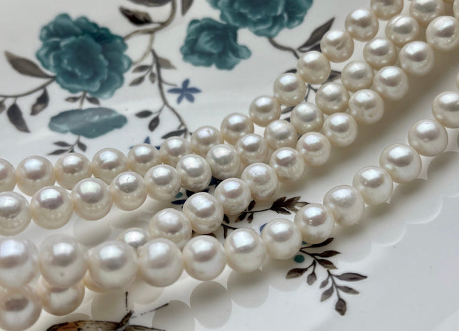 9 mm AAA Round Shape Natural White Freshwater Pearls Beads Genuine High Quality Natural Freshwater Pearl Beads #1161