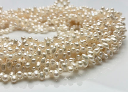 3x4-5 mm Top Drilled Rice/Oval Freshwater Pearl Natural White Genuine Freshwater Pearls White Small Dancing Freshwater Pearls #451