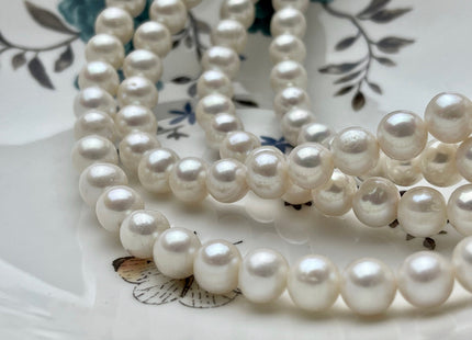 9 mm AAA Round Shape Natural White Freshwater Pearls Beads Genuine High Quality Natural Freshwater Pearl Beads #1161