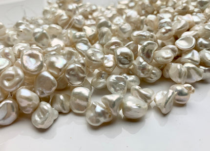 10-12 mm AA Natural White Keshi Freshwater Pearls Top Drilled Keishi Pearl Beads High Luster Quality Cornflake Keshi Pearls #P1795