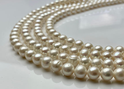9 mm AAA Round Shape Natural White Freshwater Pearls Beads Genuine High Quality Natural Freshwater Pearl Beads #1161