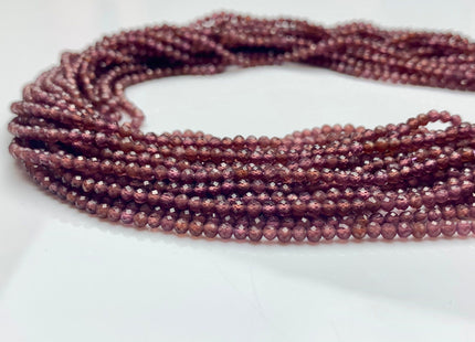 BEST DEAL 2 mm Natural Faceted Round Garnet Gemstone Beads Genuine Natural Garnet Gemstone Loose Beads 15.5 Inches Strand #2547