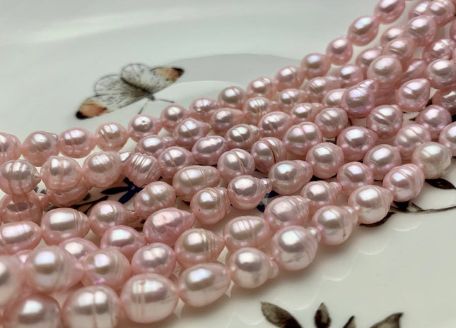 7-8x8-9 mm Baby Pink Baroque Freshwater Pearl Beads Genuine Baby Pink Color Baroque Freshwater Pearls 47-48 Pieces #P1627