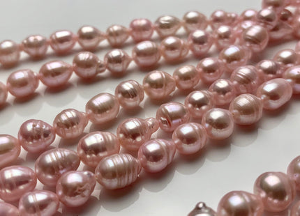 7-8x8-9 mm Baby Pink Baroque Freshwater Pearl Beads Genuine Baby Pink Color Baroque Freshwater Pearls 47-48 Pieces #P1627