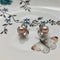 AAAA 8.5 mm Natural Pink Freshwater Round Pearl Earring Studs W/925 Sterling Silver High Luster Pearl Flower Earring Bridal Jewelry #10006-B