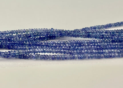 3 mm Natural Blue Tanzanite Gemstone Beads Faceted Rondelle Shape Genuine Blue Tanzanite Gemstone Beads 17 Inches Strand #4171