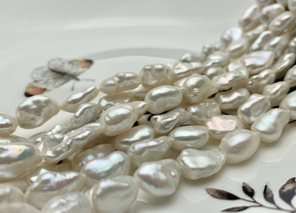 9-11x15-23 mm AA Natural White Biwa Stick Freshwater Pearls Genuine Natural White Stick Pearls Natural Freshwater Pearl Beads #1721