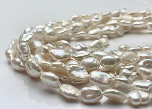 9-11x15-23 mm AA Natural White Biwa Stick Freshwater Pearls Genuine Natural White Stick Pearls Natural Freshwater Pearl Beads #1721