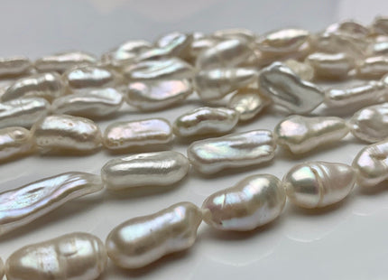 9-11x15-23 mm AA Natural White Biwa Stick Freshwater Pearls Genuine Natural White Stick Pearls Natural Freshwater Pearl Beads #1721