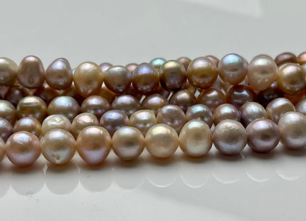 9-10 mm Natural Seaweed Mauve Pink Color Potato Freshwater Pearl Beads, Genuine Feshwater Pearls, Natural Color Irregular Potato Shape #1056