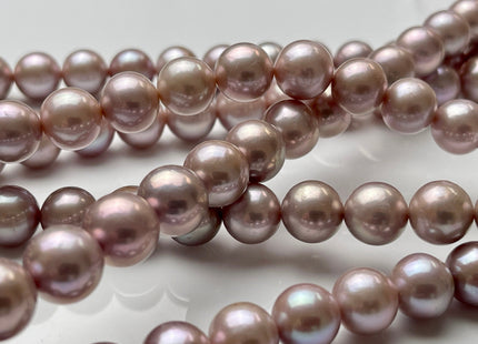 10-11.5mm AAAAA Very Rare Natural Dark Mauve Pink Freshwater Round Edison Pearl Bead High Luster Genuine Purple Edison Pearl 38 Beads #P1892