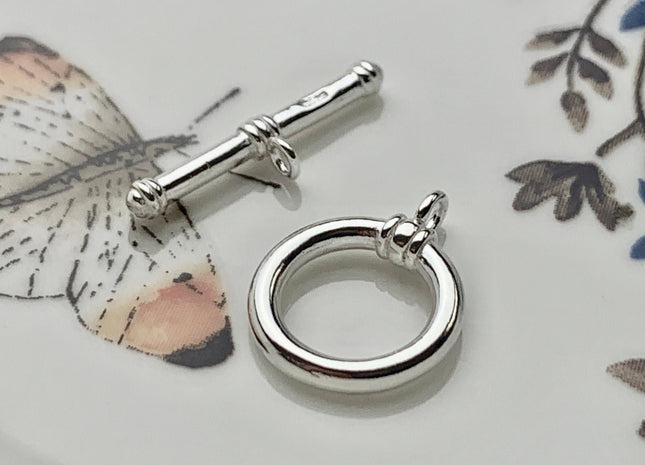 13x15 mm 925 Sterling Silver Toggle Clasp Genuine 925 Sterling Silver Toggle Findings With Round Rope Shape Design DIY Jewelry #10126