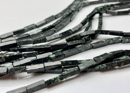 4-5x13 mm Cuboid Tube Shape Black Green African Turquoise Gemstone Beads Turquoise Gemstones Loose Beads 15.5 Inches Strand #3860