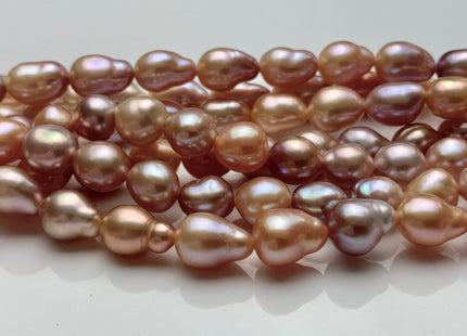 7x8-10mm AAAA Natural Mixed Pink Mauve High Luster Baby Edison Baroque Freshwater Pearls Beads Genuine Quality Tear Drop Edison Pearl #P1668