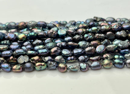 4-5 mm Peacock Color Potato Nugget Freshwater Pearl Beads Genuine Freshwater Pearls Tiny Peacock Nugget Cultured Seed Pearl Beads #P2315