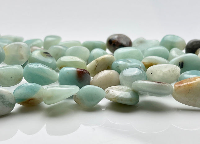 10-12x12-15mm Natural Brown And Blue Color Amazonite Gemstone Irregular Nugget Beads Genuine Amazonite Irregular Nugget Gemstone Beads #3848